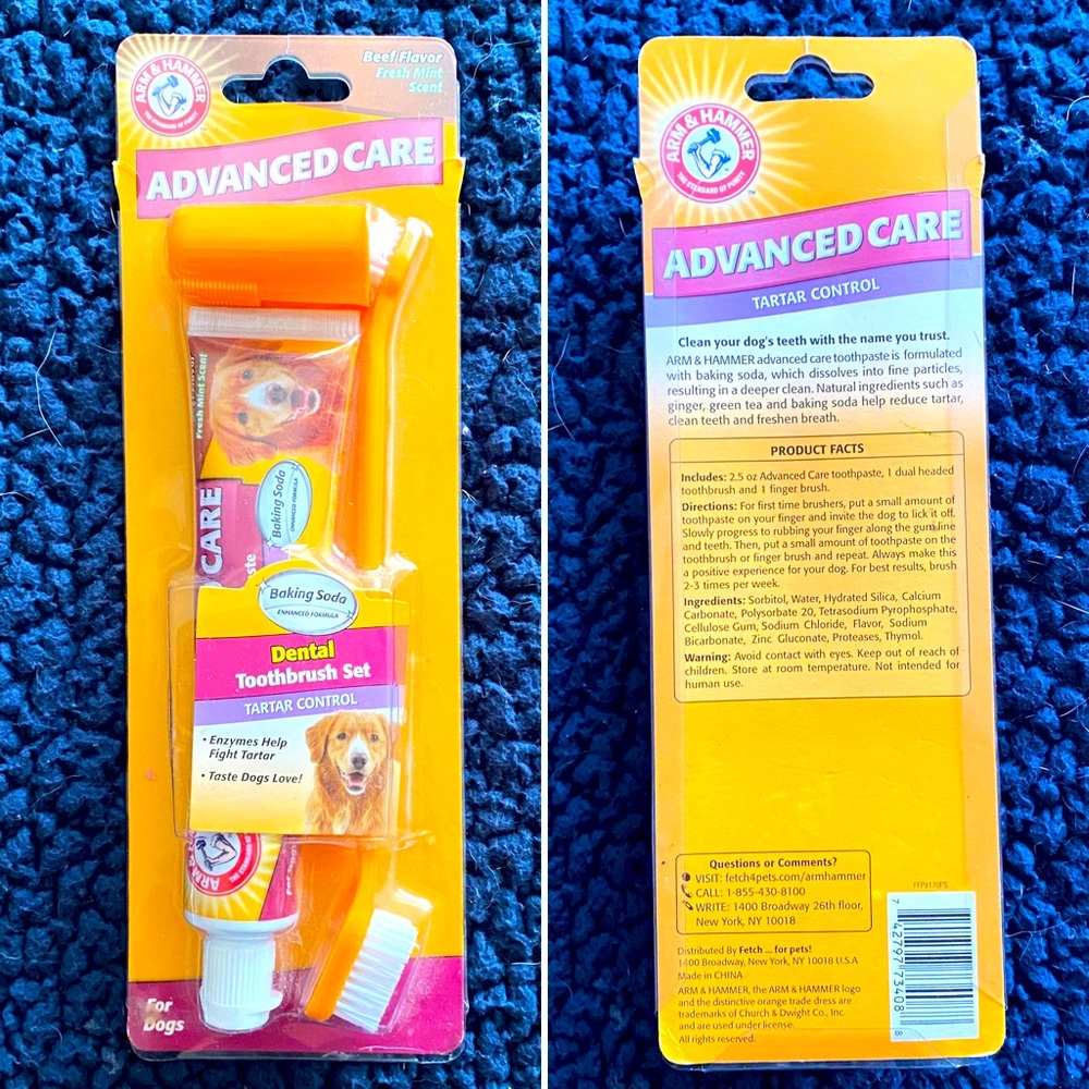 2/$15 A&H Dog Dental Toothbrush Set